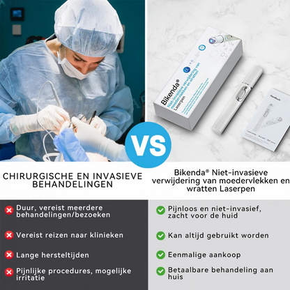 Bikenda® laserpen 💕(met CO₂-lasertechnologie – effectief voor het verwijderen van moedervlekken, wratten, huidflapjes, pigmentvlekken en andere onvolkomenheden)